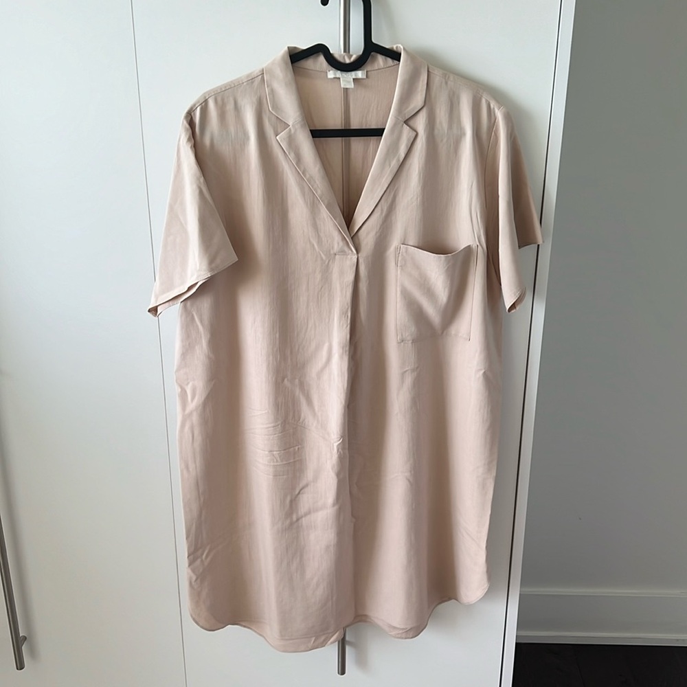 COS dusty pink collared shirt dress, size small, excellent condition